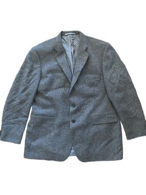 Thomas Pink Gray Brown & Blue Plaid Wool Sport Coat  50 R